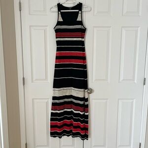 Le Chateau Striped Maxi Dress